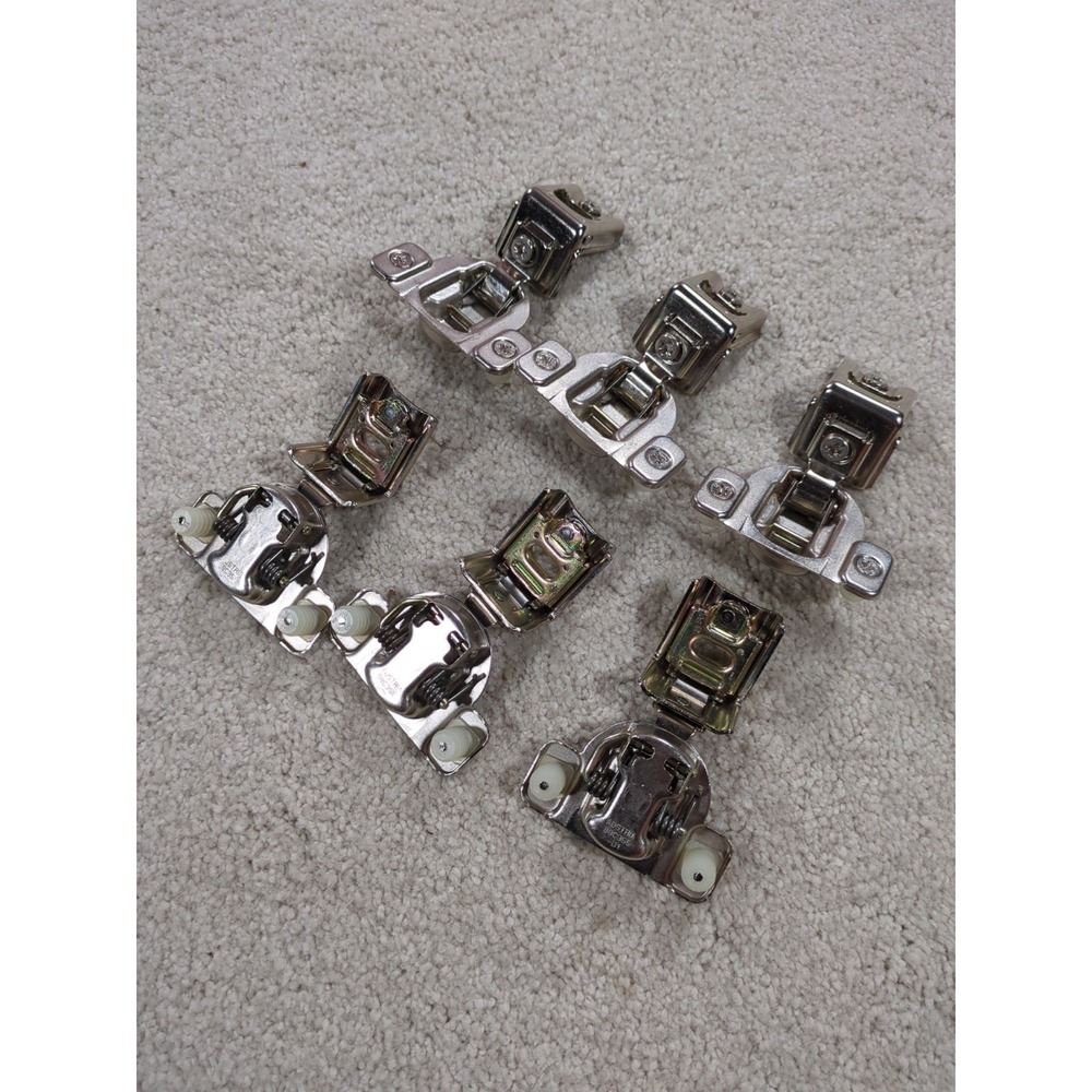 6 Blum 38c Cabinet Hinges overlay 110 degree open 38C355-01 Snap Close